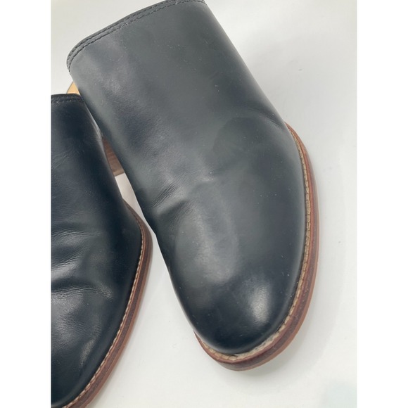 Madewell The Harper Black Leather Pointed Toe Block Heel Minimalist Size 7.5 - Picture 3 of 15